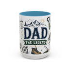 Dad The Legend Coffee Mug | Father's Day Gift for Dad | Accent Color Ceramic 11oz 15oz
