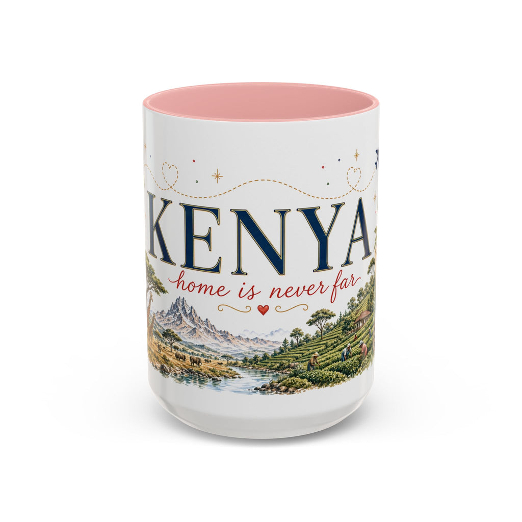 Kenya Home Country Mug | Moving Away Gift | Long Distance Friendship | 11 oz 15 oz Accent Mug