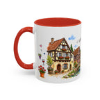 Kaysersberg Illustrated Travel Mug | France Souvenir Accent Coffee Mug | 11oz 15oz Ceramic Cup