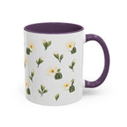 Arizona Saguaro cactus blossom Mug, State Flower Floral Coffee Cup, 11oz Botanical Gift