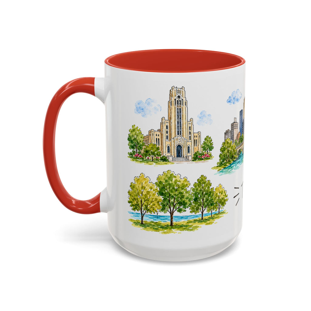 Tulsa Illustrated Travel Mug | City Souvenir Accent Coffee Mug | 11oz 15oz Ceramic Cup