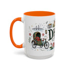 Dhaka Coffee Mug | Bangladesh Souvenir Travel Gift | Accent Color Ceramic 11oz 15oz