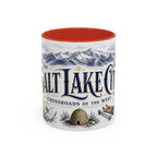 Salt Lake City Coffee Mug | United States Travel Souvenir | Vintage Illustrated City Gift | 11 oz 15 oz Accent Mug