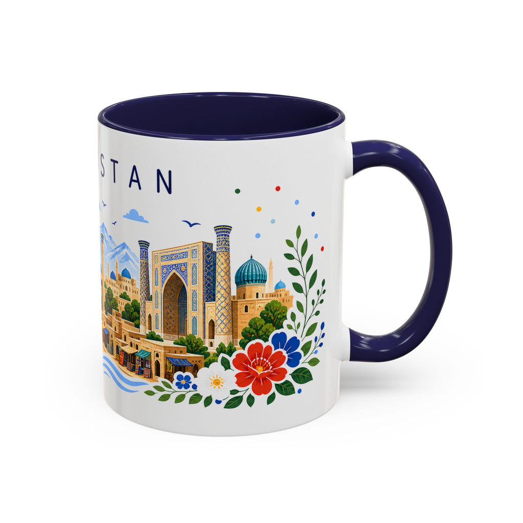 Uzbekistan Coffee Mug | Travel Souvenir Accent Mug | Place Gift Ceramic Cup 11oz 15oz