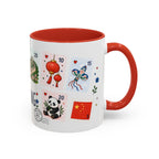 Beijing Coffee Mug | Postage Stamp Collage Mug | Travel Souvenir Accent Cup 11oz 15oz