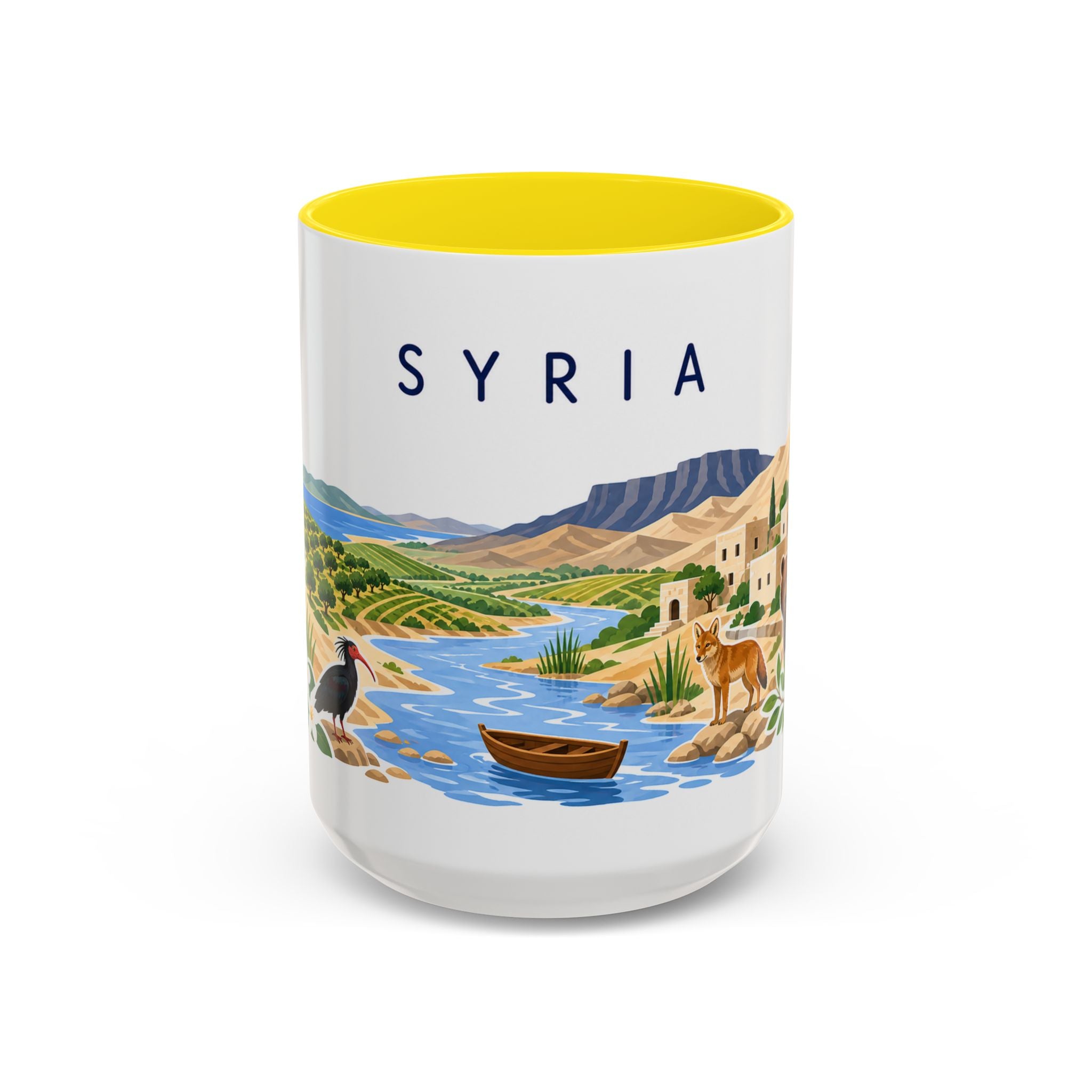 Syria Coffee Mug | Travel Souvenir Accent Mug | Country Gift Ceramic Cup 11oz 15oz