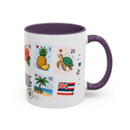 Honolulu Coffee Mug | Postage Stamp Collage Mug | Travel Souvenir Accent Cup 11oz 15oz