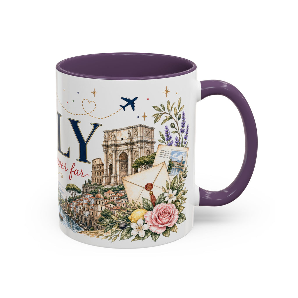 Italy Home Country Mug | Moving Away Gift | Long Distance Friendship | 11 oz 15 oz Accent Mug