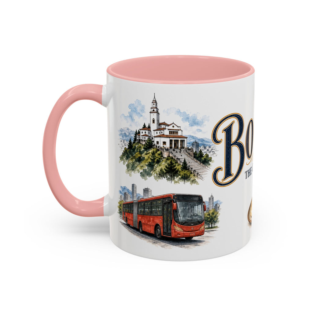 Bogota Coffee Mug | Colombia Travel Souvenir | Vintage Illustrated City Gift | 11 oz 15 oz Accent Mug