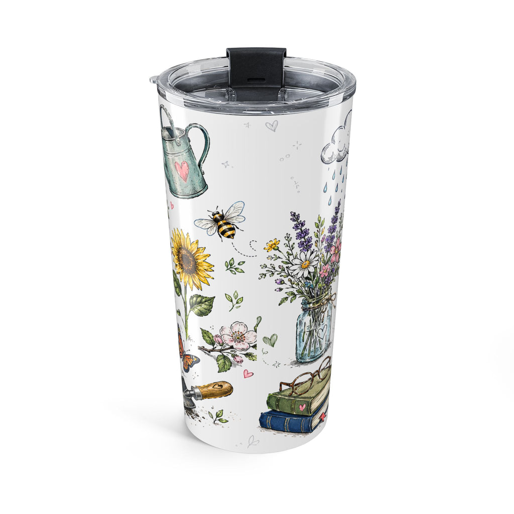 Thank You Teacher 20oz Tumbler | For Helping Me Grow Appreciation Gift | Insulated Stainless Steel Travel Cup
