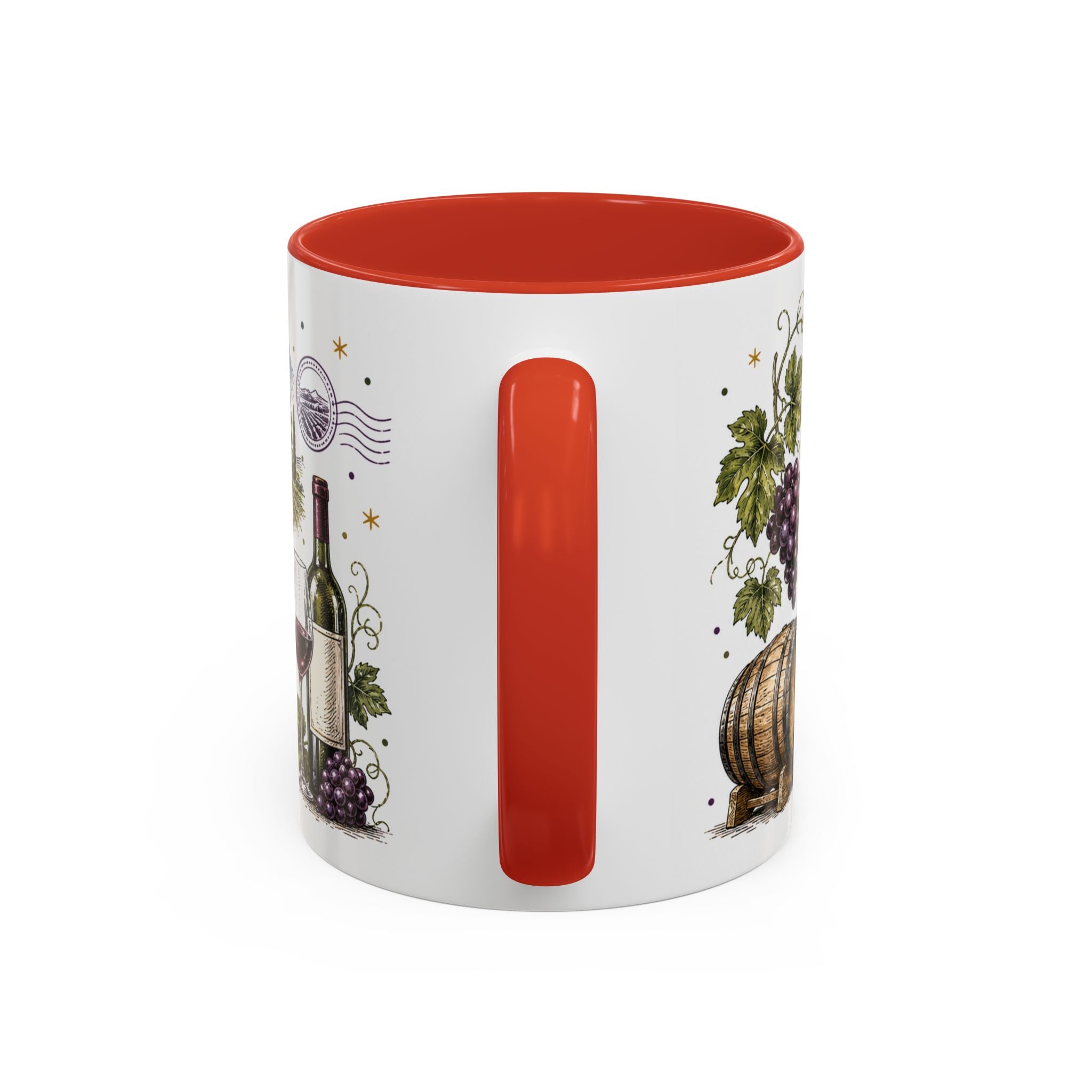 Cape Winelands Coffee Mug | Travel Destination Souvenir Gift | Accent Color Ceramic 11oz 15oz