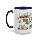 Lahore Coffee Mug | Pakistan Souvenir Travel Gift | Accent Color Ceramic 11oz 15oz