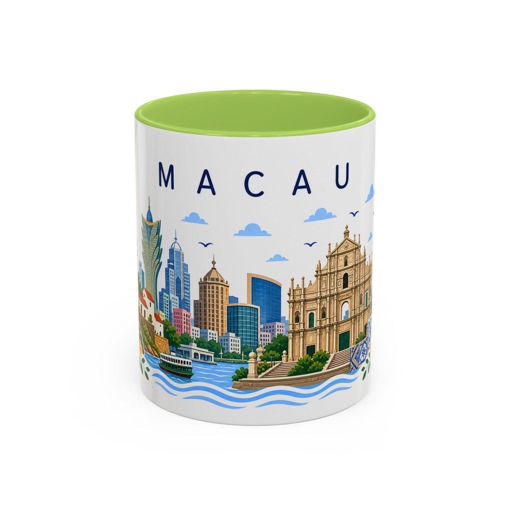 Macau Coffee Mug | Travel Souvenir Accent Mug | Place Gift Ceramic Cup 11oz 15oz