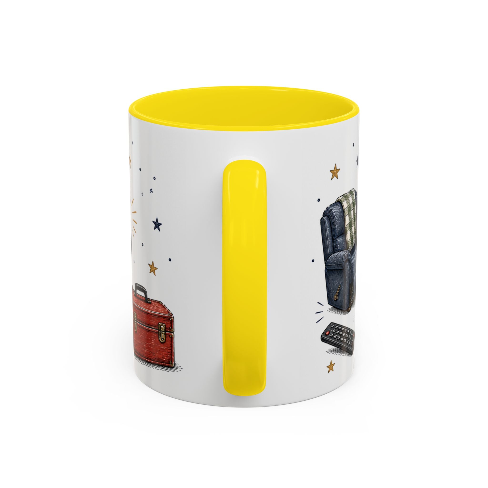 Grandpa's Jokes Are Legendary Coffee Mug | Funny Gift From Grandkids | Accent Ceramic 11oz 15oz