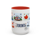 Toronto Coffee Mug | Postage Stamp Collage Mug | Travel Souvenir Accent Cup 11oz 15oz