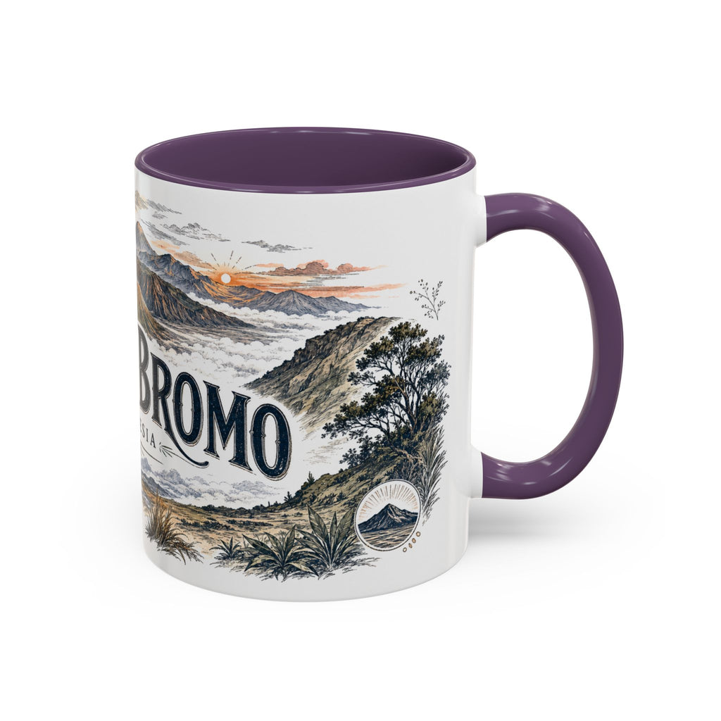 Mount Bromo Mug, Indonesia Travel Souvenir, Bucket List Gift, Accent Ceramic Coffee Mug 11oz 15oz