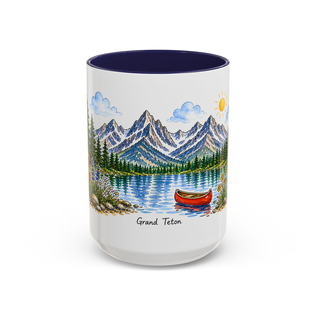 Grand Teton National Park Mug | US Travel Souvenir Accent Coffee Mug | 11oz 15oz Ceramic Cup