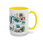 Fiji Coffee Mug | Travel Destination Souvenir Gift | Accent Color Ceramic 11oz 15oz