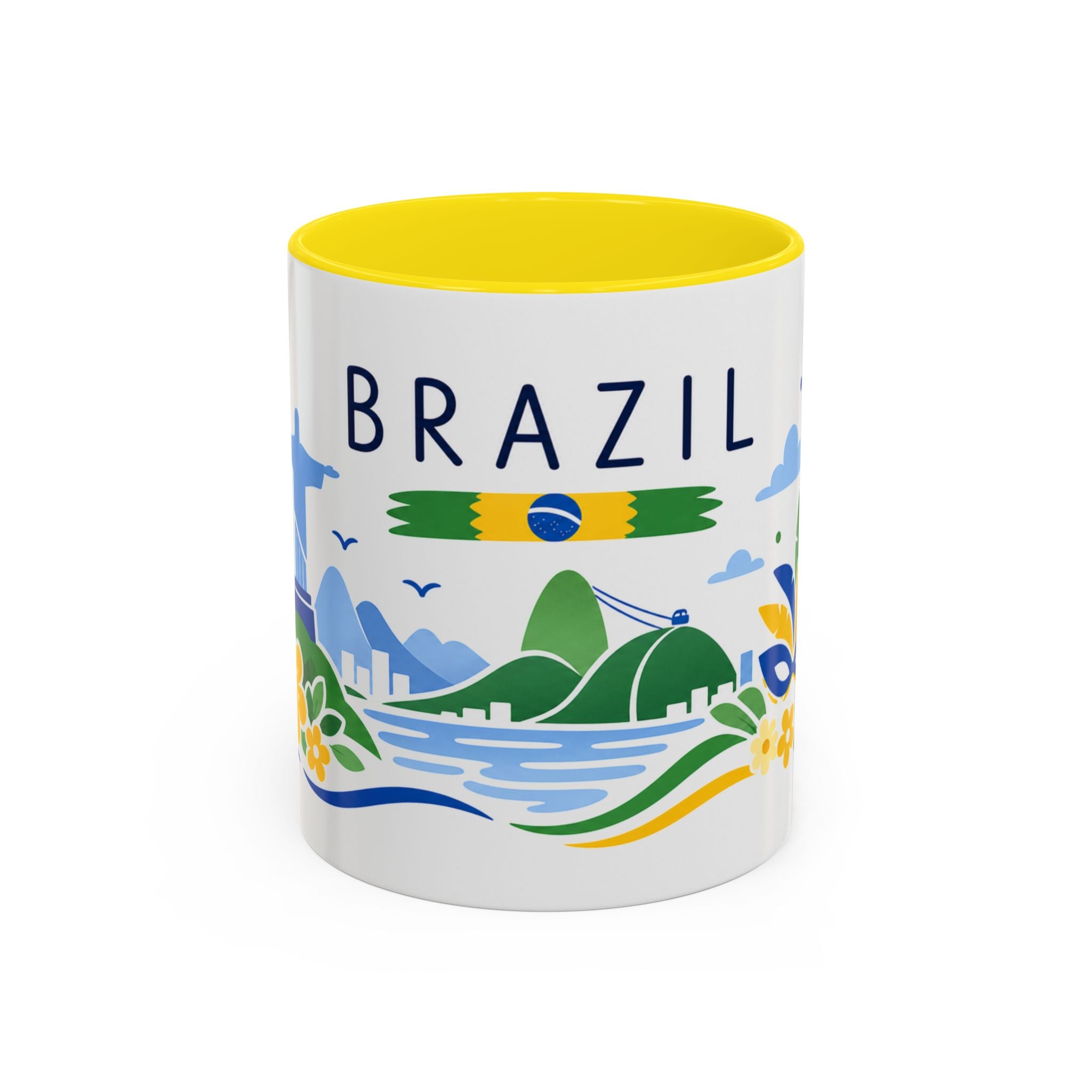 Brazil Coffee Mug | Travel Souvenir Accent Mug | Country Gift Ceramic Cup 11oz 15oz