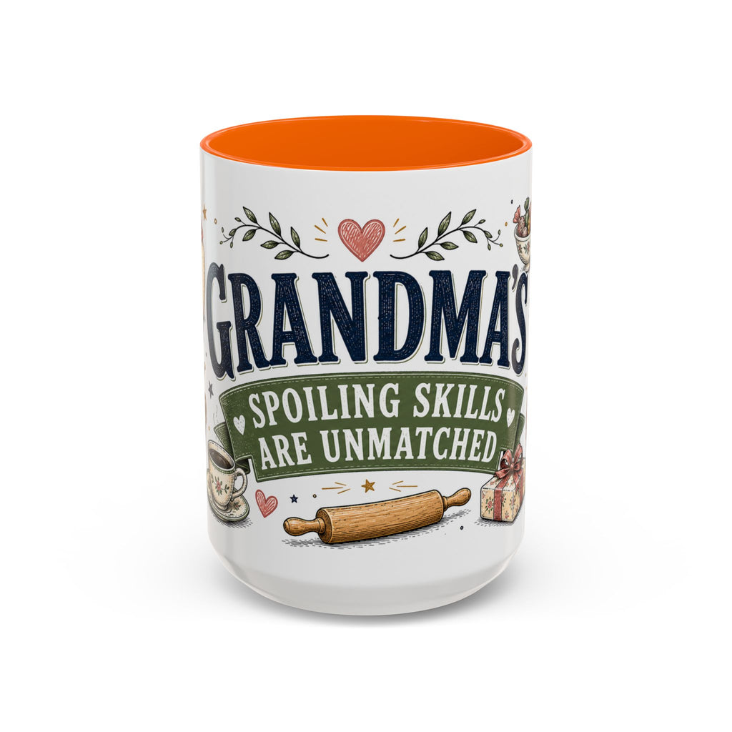 Grandma's Spoiling Skills Are Unmatched Coffee Mug | Funny Gift From Grandkids | Accent Ceramic 11oz 15oz