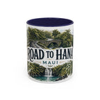 Road to Hana Mug, Maui Travel Souvenir, Bucket List Gift, Accent Ceramic Coffee Mug 11oz 15oz
