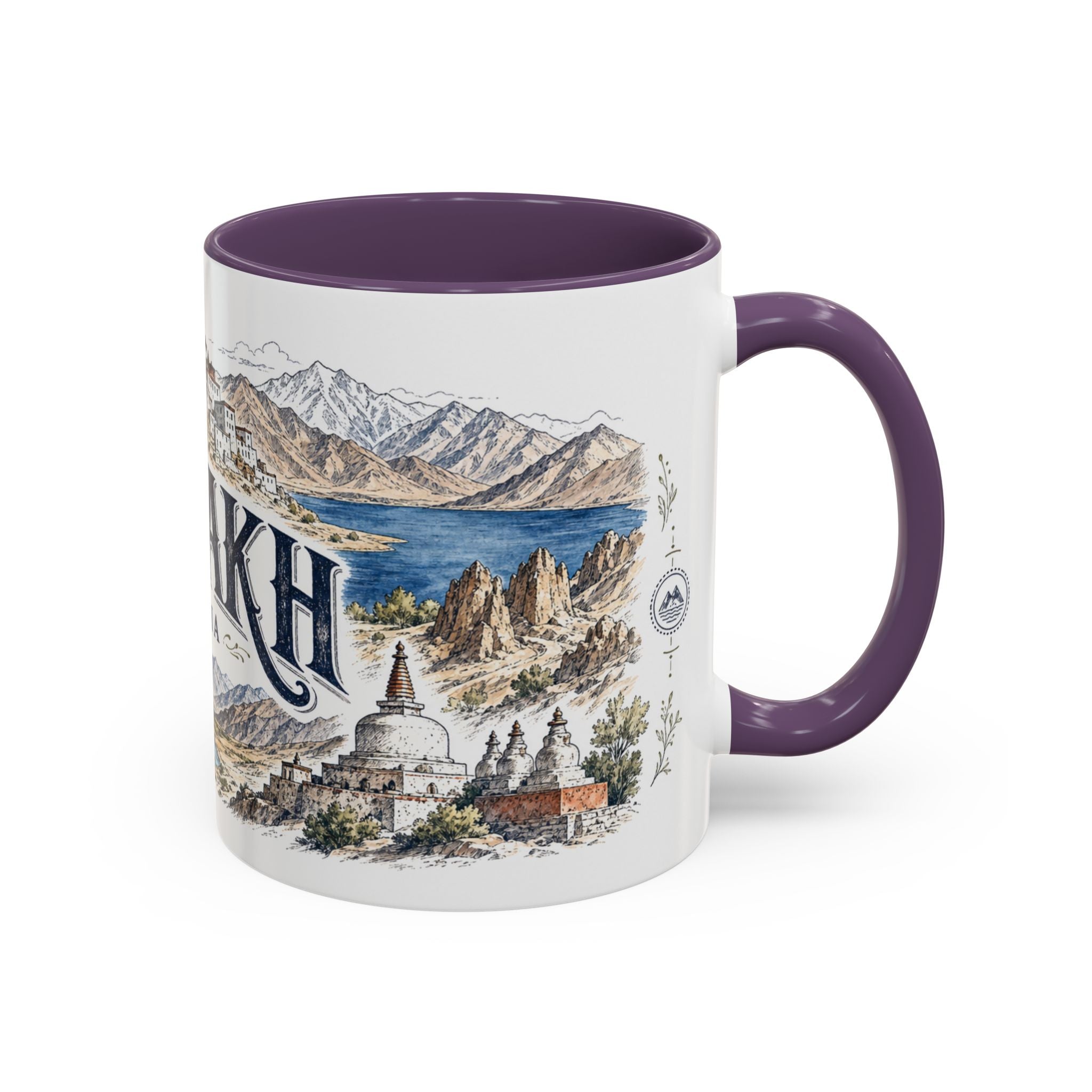 Ladakh Mug, India Travel Souvenir, Bucket List Gift, Accent Ceramic Coffee Mug 11oz 15oz