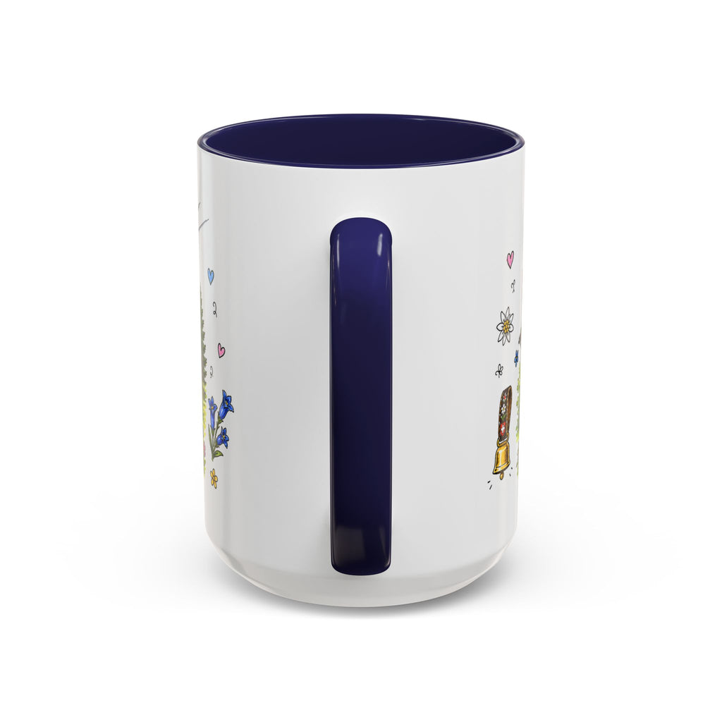 Grindelwald Illustrated Travel Mug | Switzerland Souvenir Accent Coffee Mug | 11oz 15oz Ceramic Cup