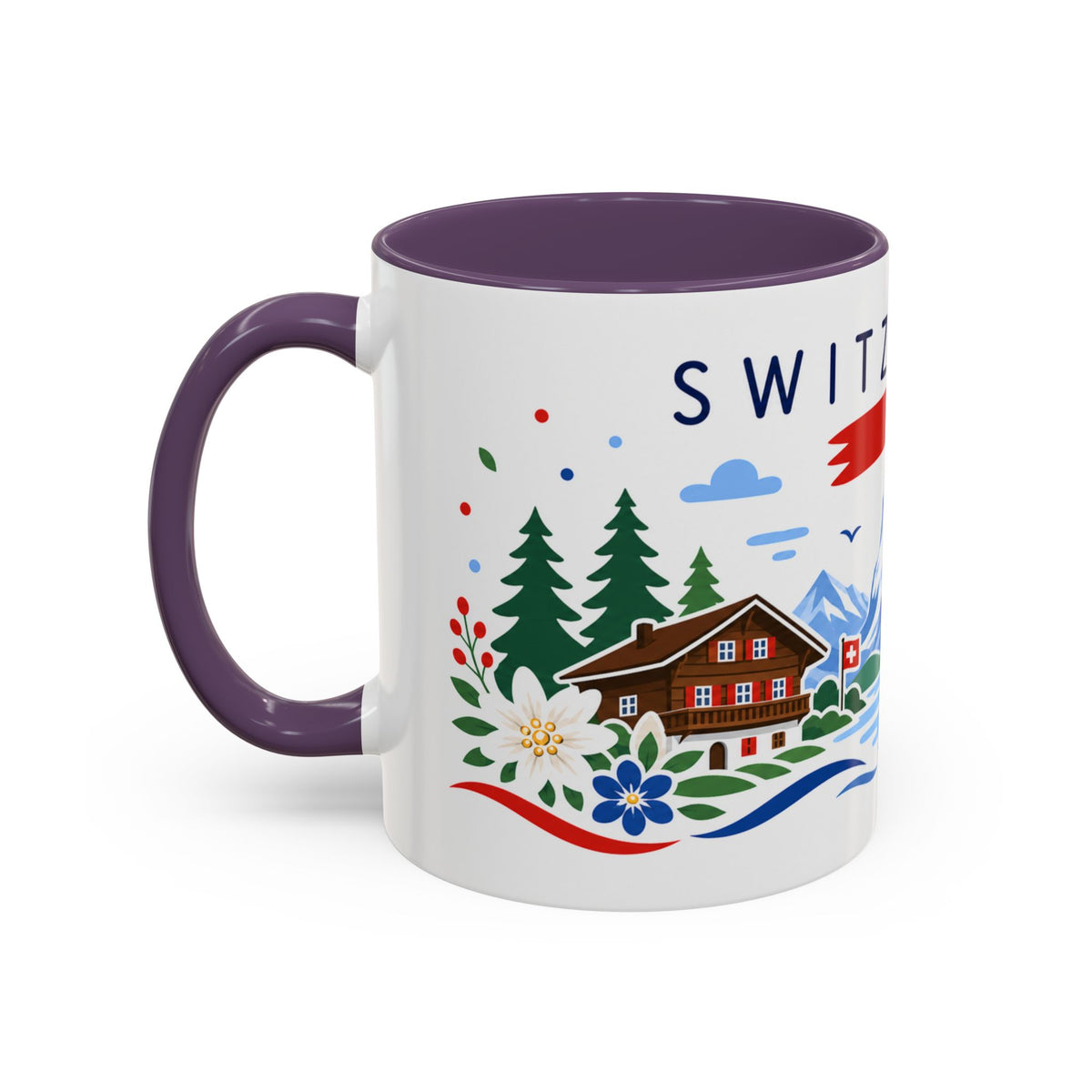 Switzerland Coffee Mug | Travel Souvenir Accent Mug | Country Gift Ceramic Cup 11oz 15oz