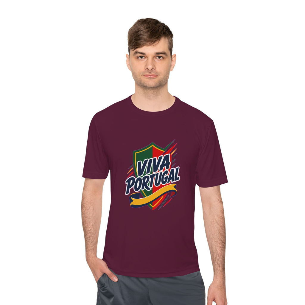 Portugal Soccer T Shirt, Viva Portugal Tee, World Football Fan Shirt, Moisture Wicking Sport Tee