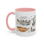 Lassen Volcanic National Park Coffee Mug | California Volcano Geothermal Hiking Gift | Accent Color Ceramic 11oz 15oz