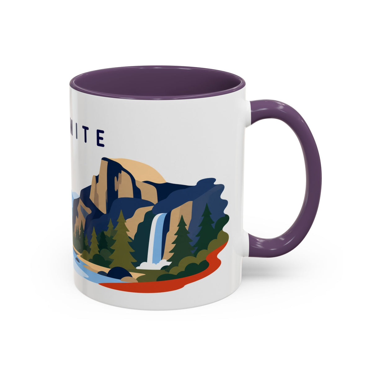 Yosemite Coffee Mug | Travel Destination Souvenir Gift | Accent Color Ceramic 11oz 15oz
