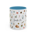 Santa Fe Christmas Mug | Watercolor City Souvenir | Ceramic Coffee Cup (11oz 15oz)