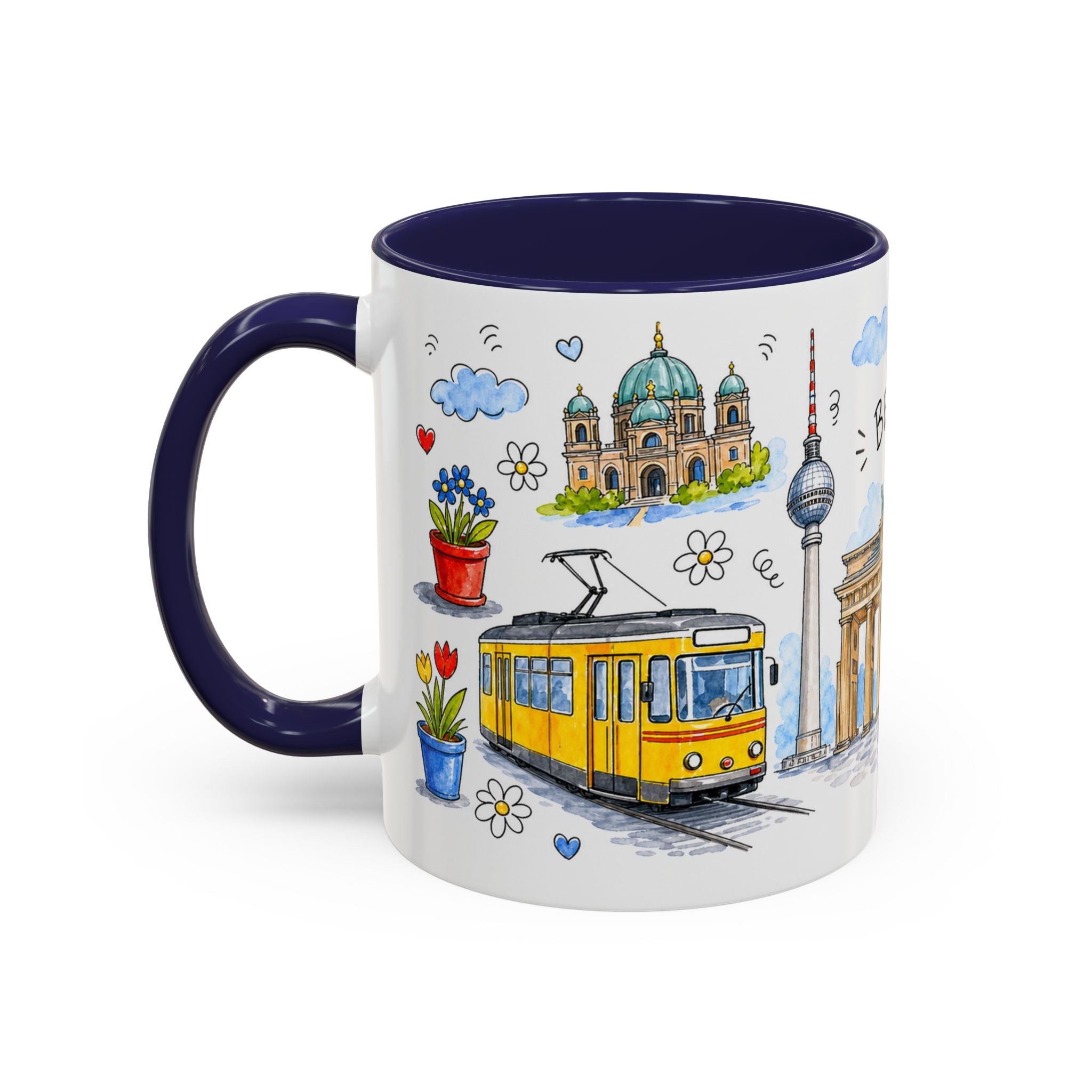 Berlin Travel Mug | European City Souvenir Accent Coffee Mug | 11oz 15oz Ceramic Cup