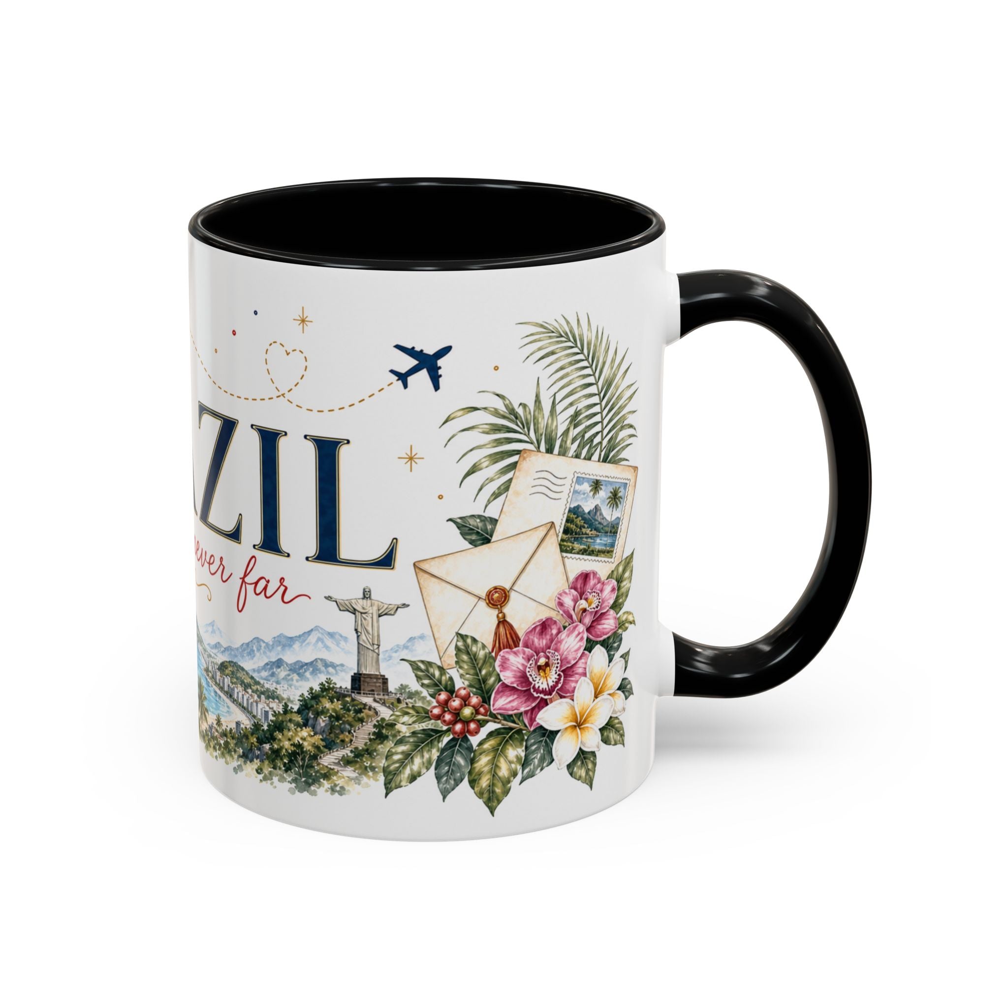 Brazil Home Country Mug | Moving Away Gift | Long Distance Friendship | 11 oz 15 oz Accent Mug