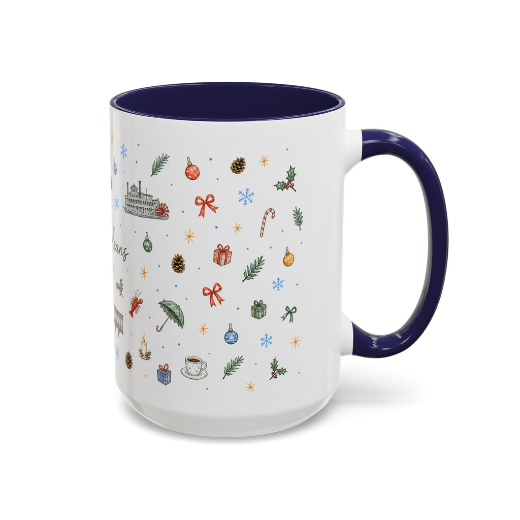 New Orleans Christmas Mug | Watercolor City Souvenir, Travel Gift (11oz/15oz)