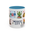 Mexico City Coffee Mug | Postage Stamp Collage Mug | Travel Souvenir Accent Cup 11oz 15oz