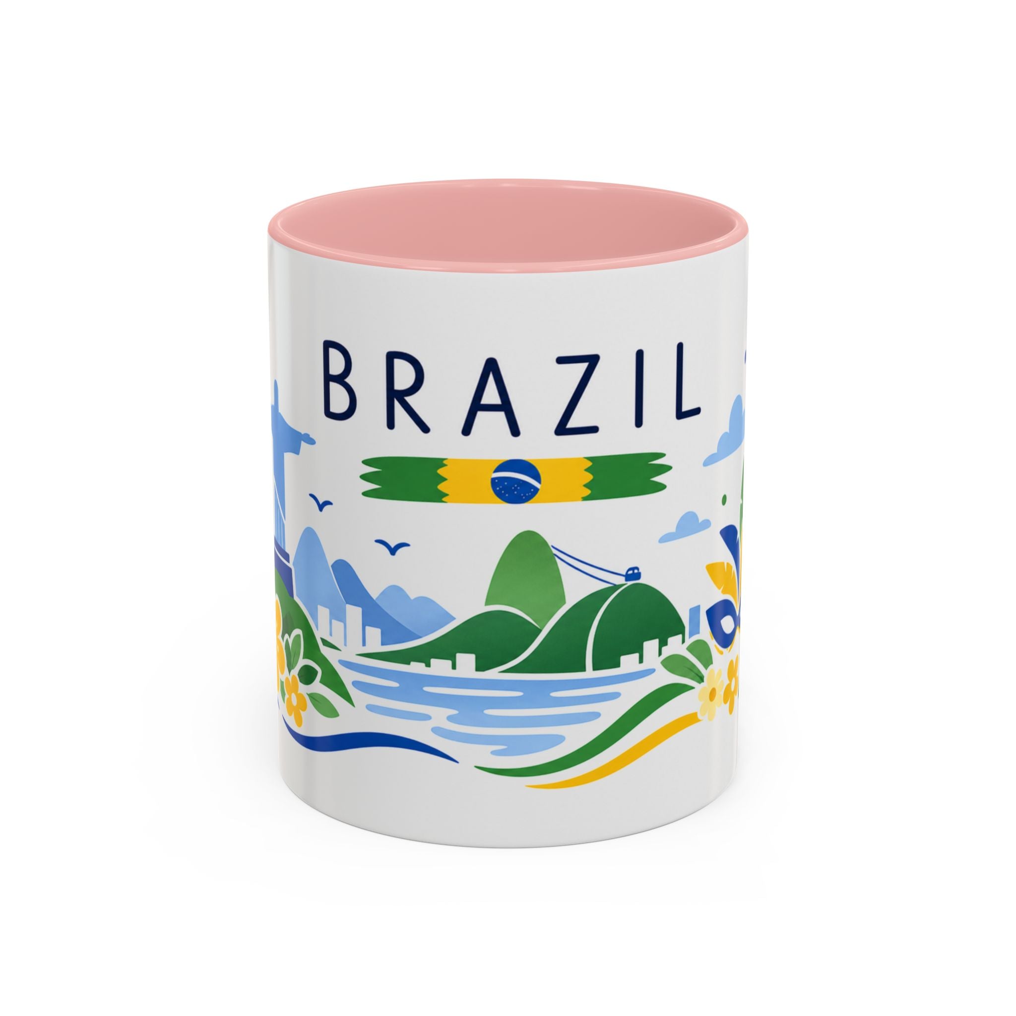 Brazil Coffee Mug | Travel Souvenir Accent Mug | Country Gift Ceramic Cup 11oz 15oz