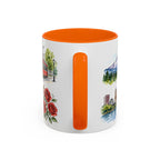 Portland Illustrated Travel Mug | City Souvenir Accent Coffee Mug | 11oz 15oz Ceramic Cup