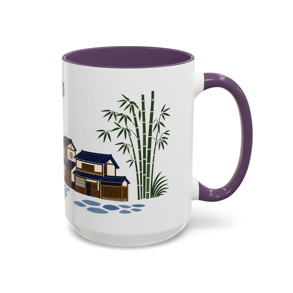 Kyoto Coffee Mug | Japan Travel Souvenir | Porcelain Decal City Gift | 11oz 15oz Accent Mug
