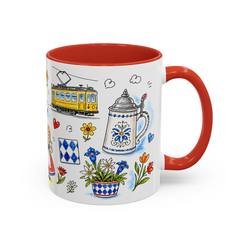 Munich Travel Mug | European City Souvenir Accent Coffee Mug | 11oz 15oz Ceramic Cup