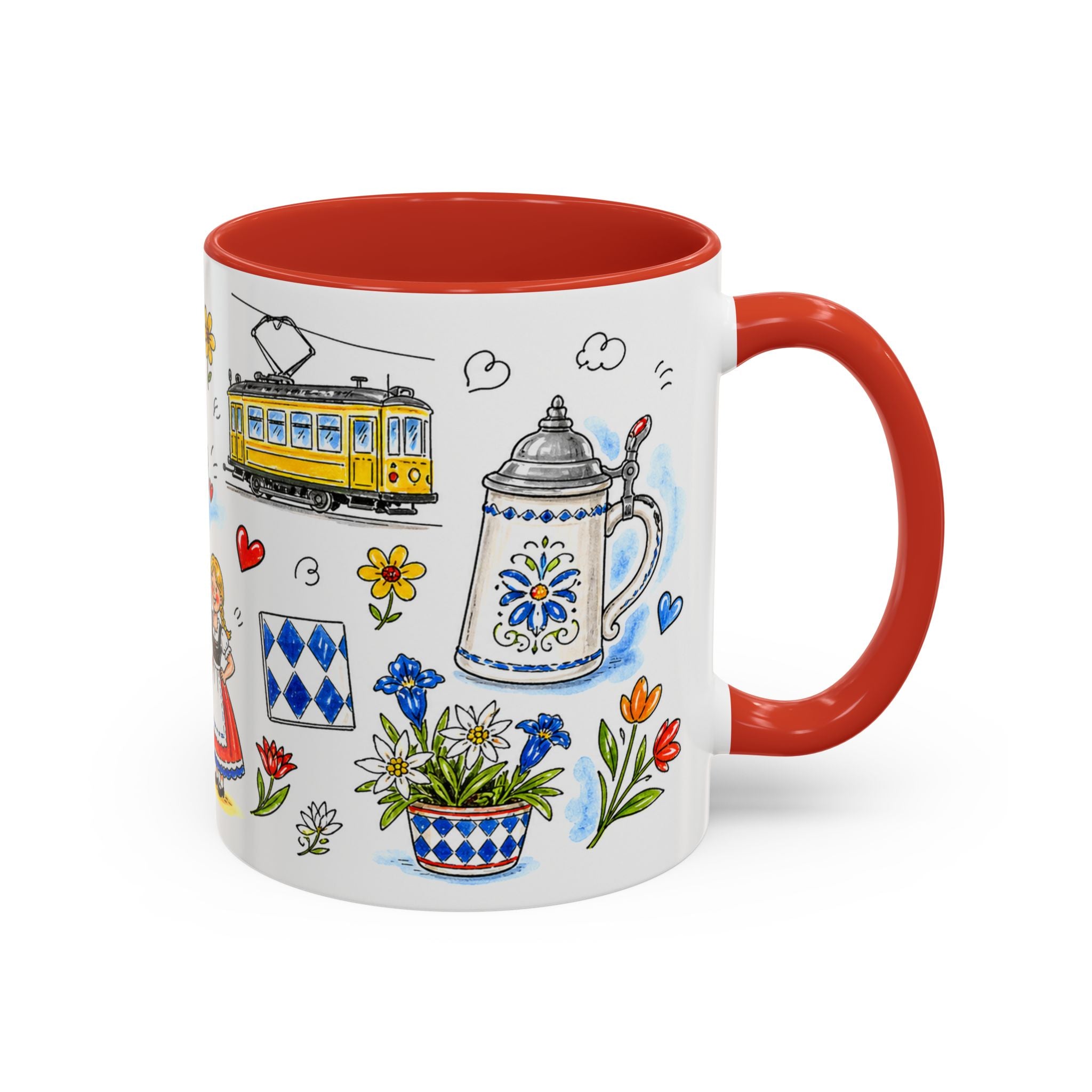 Munich Travel Mug | European City Souvenir Accent Coffee Mug | 11oz 15oz Ceramic Cup
