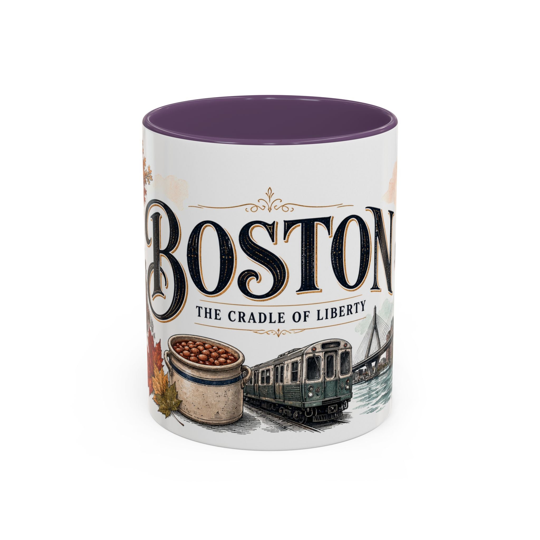 Boston Coffee Mug | United States Travel Souvenir | Vintage Illustrated City Gift | 11 oz 15 oz Accent Mug