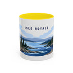 Isle Royale National Park Coffee Mug | Solid Color Block Park Souvenir | 11oz 15oz Accent Mug