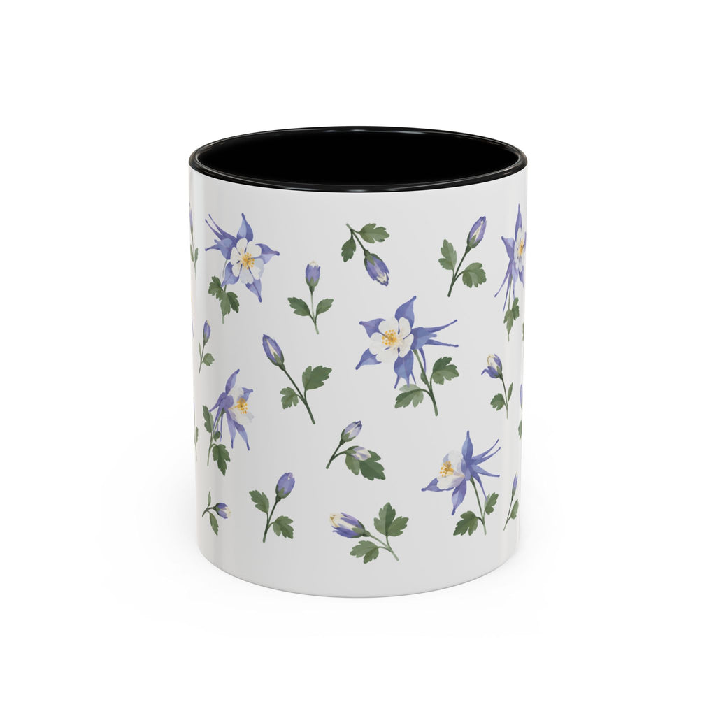 Colorado Rocky Mountain columbine Mug, State Flower Floral Coffee Cup, 11oz Botanical Gift
