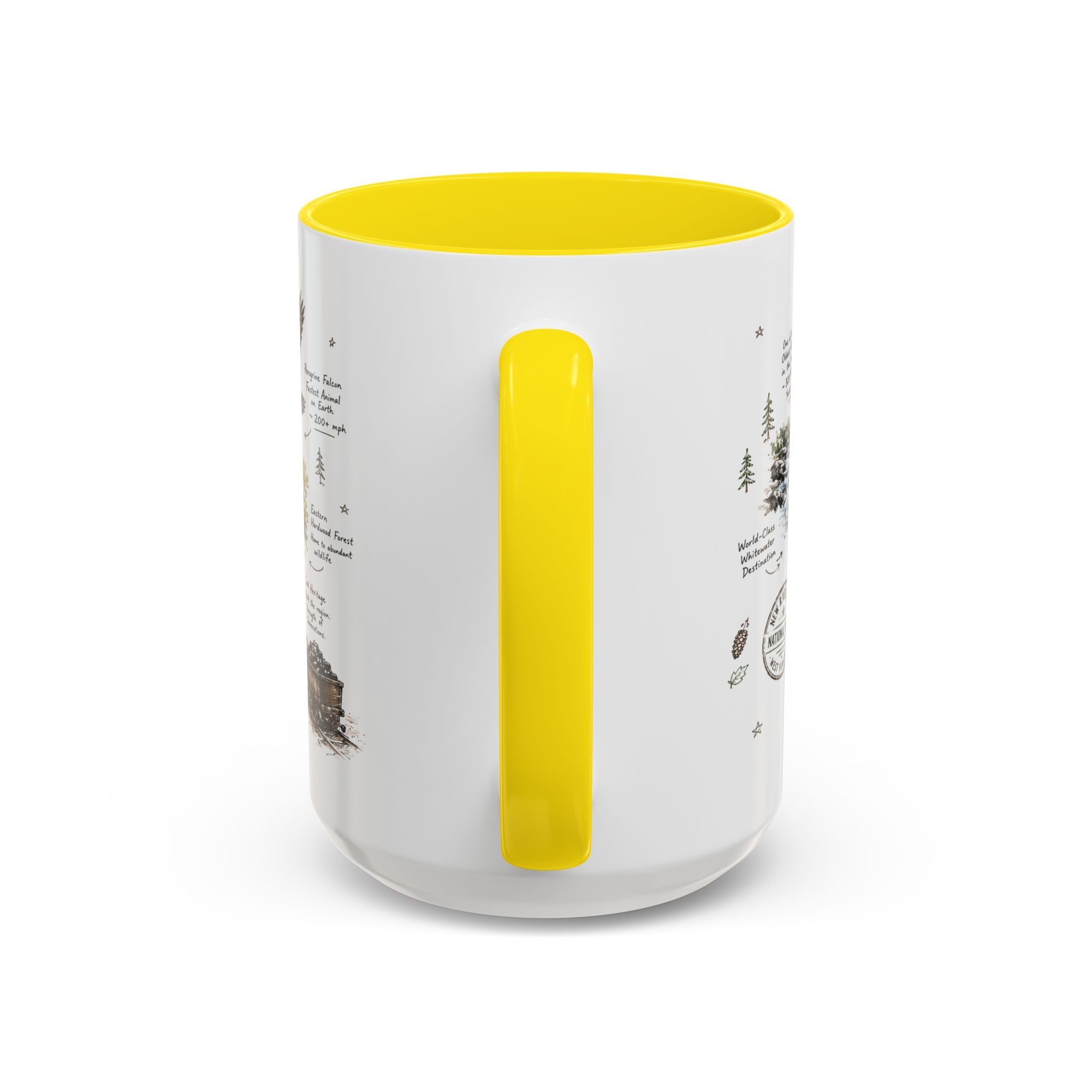 New River Gorge National Park Coffee Mug | West Virginia River Canyon Climbing Gift | Accent Color Ceramic 11oz 15oz