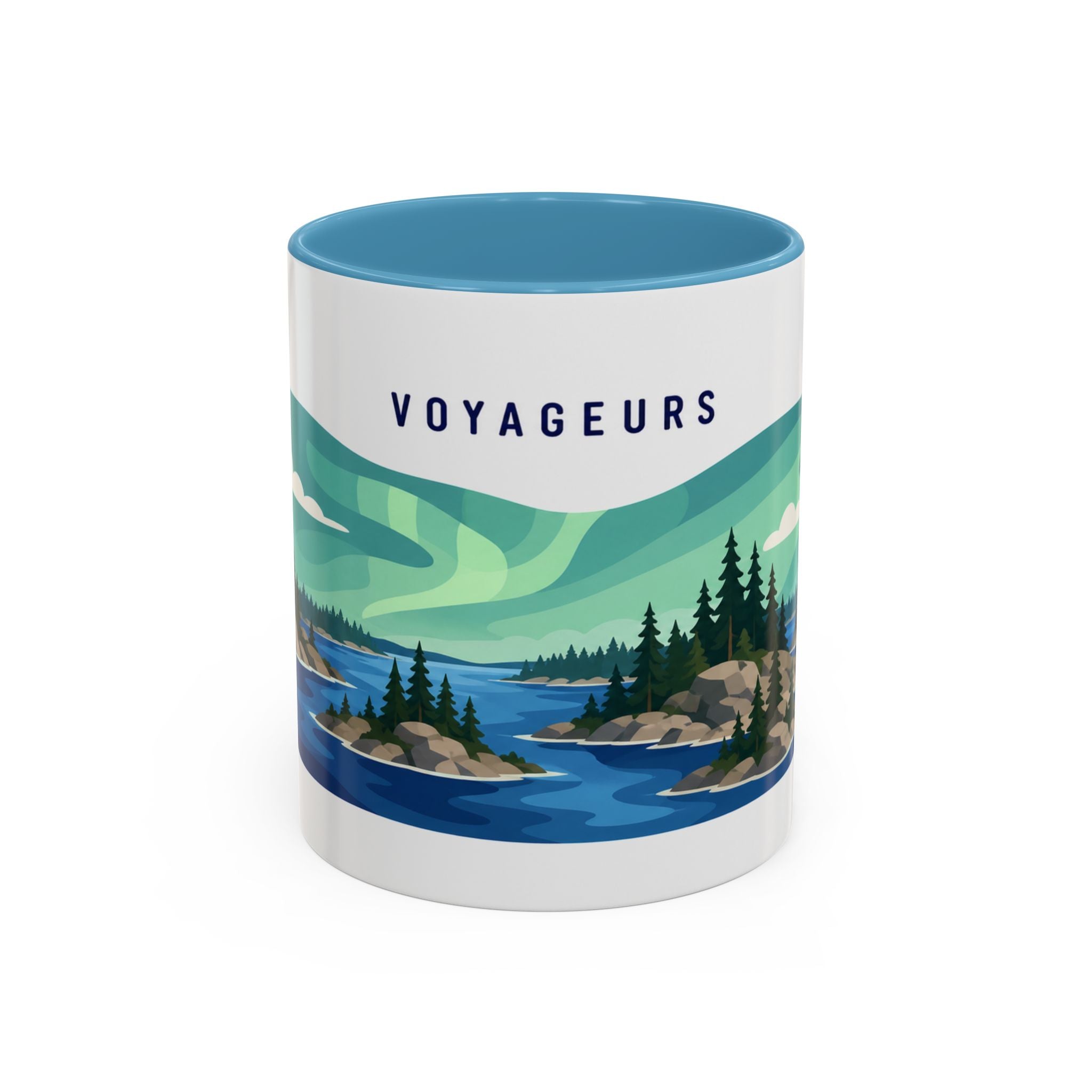 Voyageurs National Park Coffee Mug | Solid Color Block Park Souvenir | 11oz 15oz Accent Mug