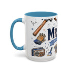 Mr Fix It Coffee Mug | Father's Day Gift for Dad | Accent Color Ceramic 11oz 15oz