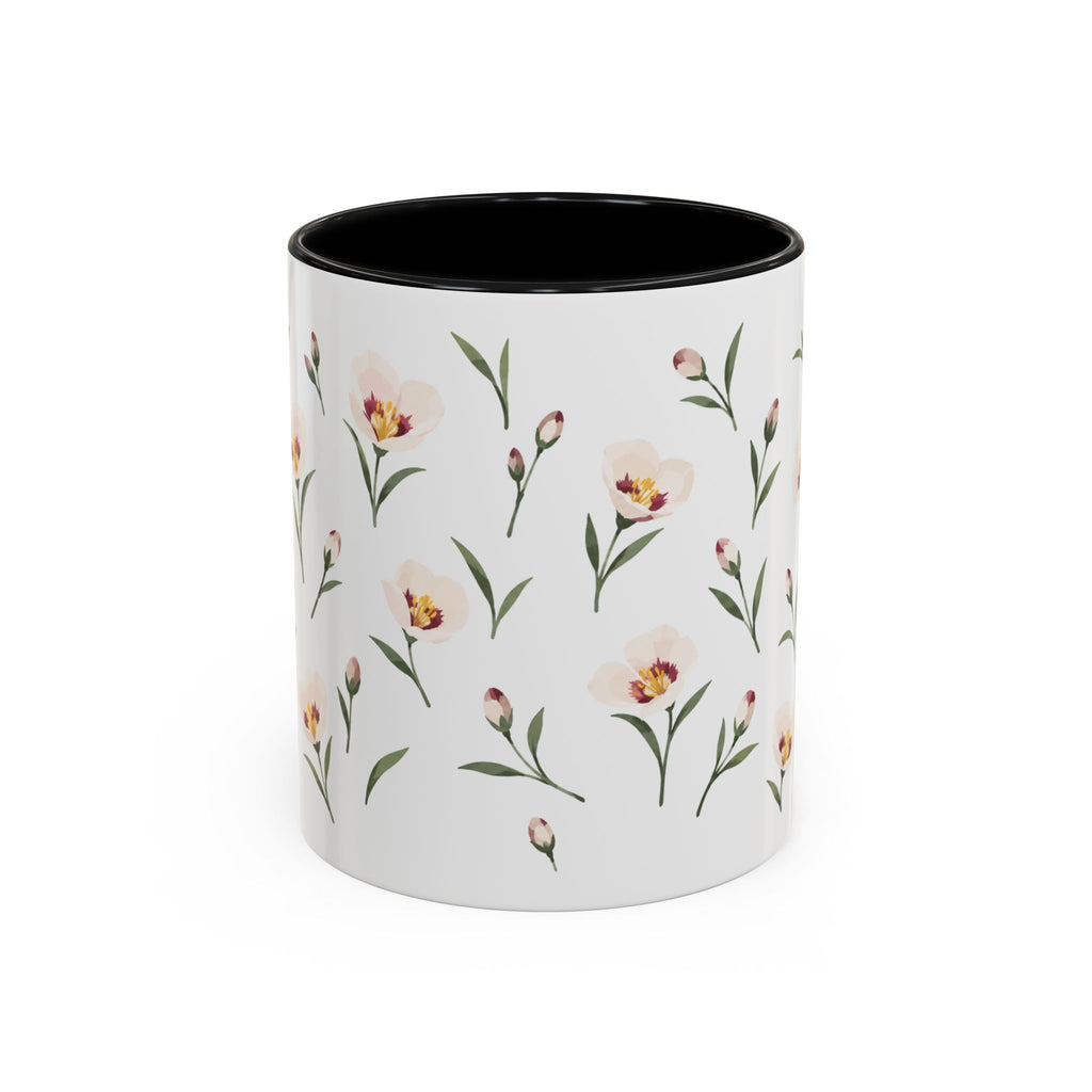 Utah Sego Lily Mug, State Flower Floral Coffee Cup, 11oz Botanical Gift