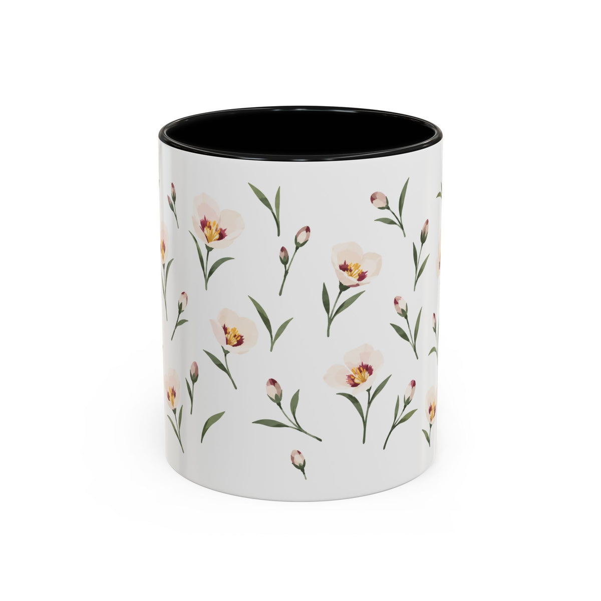 Utah Sego Lily Mug, State Flower Floral Coffee Cup, 11oz Botanical Gift