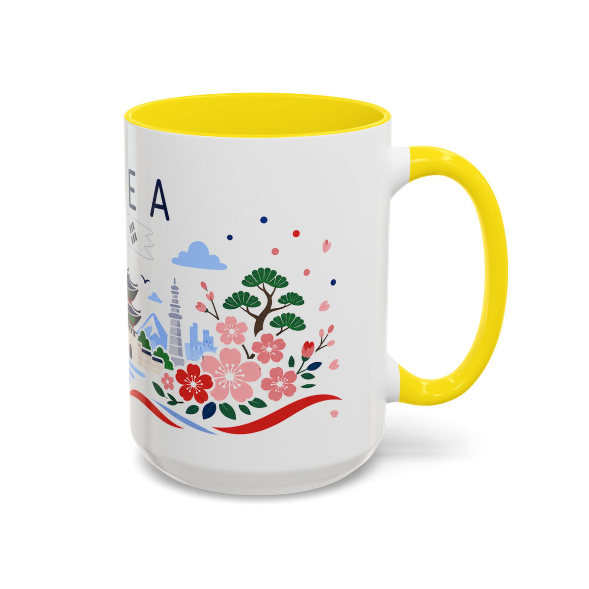 South Korea Coffee Mug | Travel Souvenir Accent Mug | Country Gift Ceramic Cup 11oz 15oz